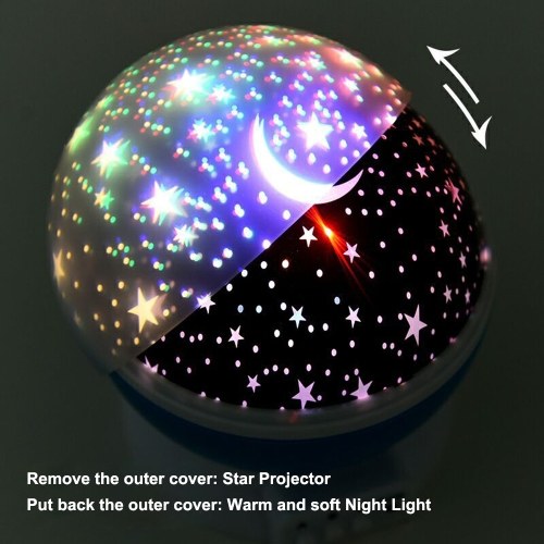 

Kids Star Night Light 360-Degree Rotating Star Projector Desk Lamp LED Colors Changing with USB Cable for Children Baby Bedroom Party Decorations