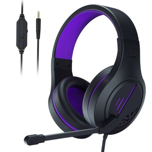 Fone de ouvido para jogos Anivia MH601 para PC laptop com cancelamento de ruído sobre a orelha e fone de ouvido com microfone Fone de ouvido com fio de 3,5 mm para baixo Fone de ouvido macio surround para jogos