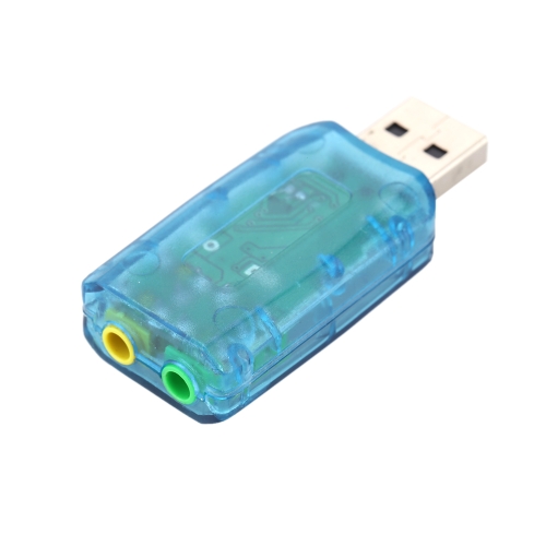 

Portable Mini External USB 2.0 to 3D Virtual Audio Microphone Headset Sound Card 7.1 CH Converter Adapter for Computer Laptop Tabl