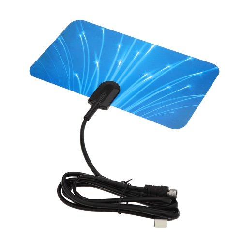 Digital Indoor TV HDTV DTV Antenna Flat Design Support Receiving VHF UHF Signals