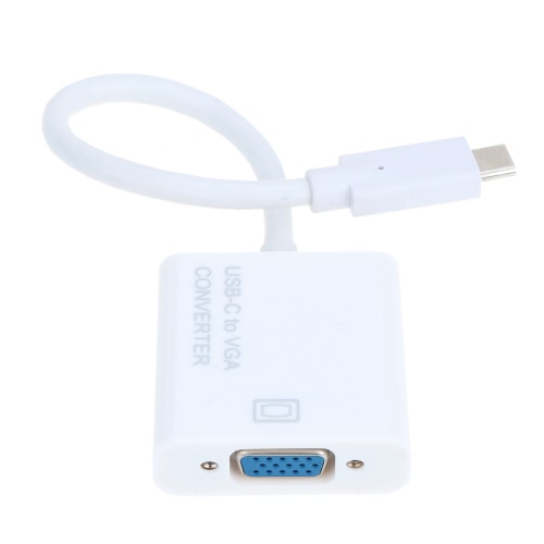 

Portable Converter USB-C Reversible Type C USB 3.1 Male to VGA Female 1080p HDTV Adapter Cable for New MacBook 12 Inches Google Ultrabook Laptop Notebook