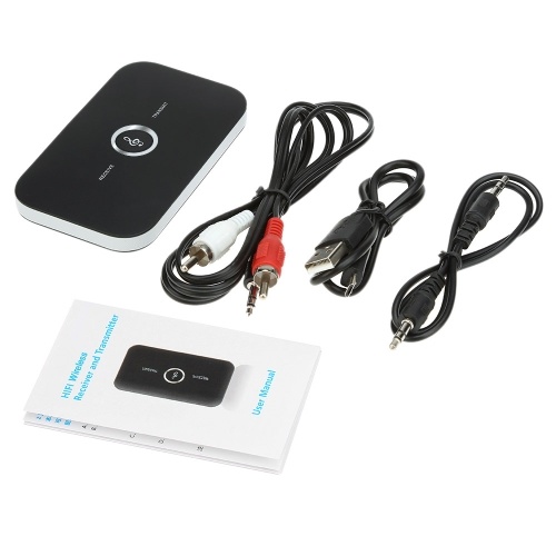 Second Hand B6 2 in 1 Bluetooth Transmitter & Receiver Wireless A2DP Bluetooth Audio Adapter Portable Audio Player Aux 3.5mm Black