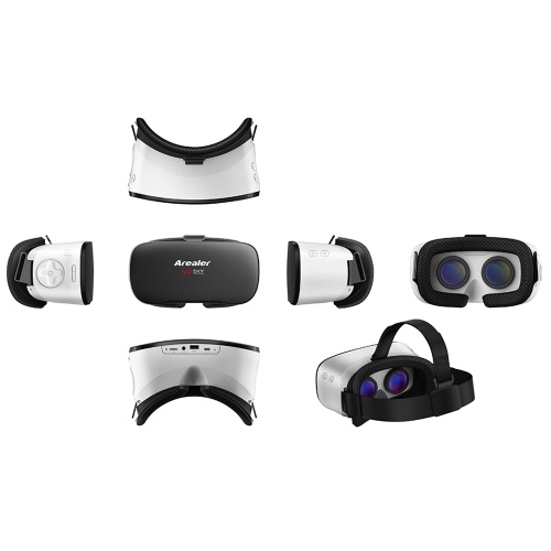 Second Hand Arealer VR SKY All-in-one Machine Virtual Reality Headset 3D Glasses 1080p 5.5Inch TFT Display Screen 100°FOV Supports 70Hz FPS 2D / 3D / Panorama / Three-dimensional Immersive WiFi Bluetooth 4.0 w /USB port TF Card Slot US Plug