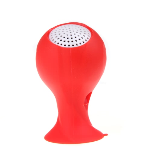 Brasil 2014 World Cup Fútbol altavoces portátil con silicona Sucker Raquetero rojo