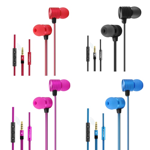 

VYKON MK-2 3.5 mm In-ear Earphones with Microphone & 1.2 m Cable for iPhone iPod iPad Mp3 Mp4 Rose Red