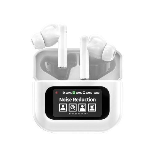 

YW06 BT Headset with Charging Case Touch Screen Balanced Switching Music Lyrics Display Semi-In-Ear Wear IPX5 Waterproof 24 Hours Long Life Earphones