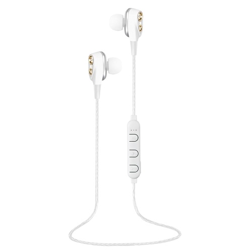 

WY-S10 Wireless Bluetooth 4.2 Headphones Double Moving Coil In-ear Stereo Music Headset Sport Earphone Hands-free w/ Microphone Line Control