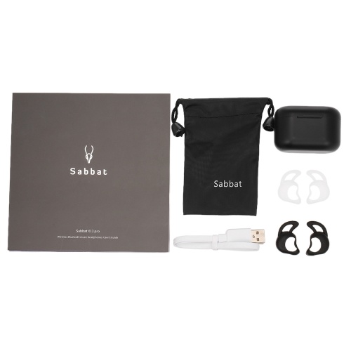 

Sabbat X12 Pro TWS Wireless Bluetooth V5.0 Headphones Half In-ear Headsets Waterproof Sport Earphones Auto-pairing w/ 750mAh Charging Box