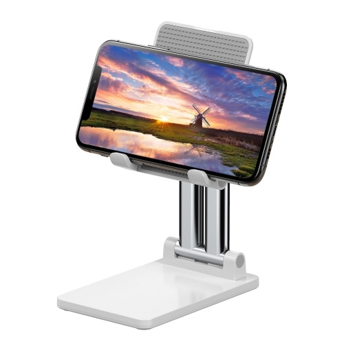 

Desktop Tablet Mobile Phone Holder Stand Angle Height Adjustable Foldable Cell Phone Stand Compatible with All Mobile Phone/Tablet PC