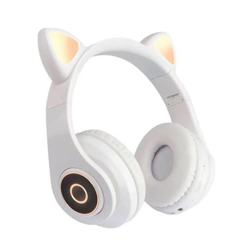 

B39 Over Ear Music Headset Cat Ear Glowing Headphone Foldable Wireless BT5.0 Earphone Hands-free with Mic AUX IN TF Card MP3 Player for PC Laptop Computer Mobile Phone