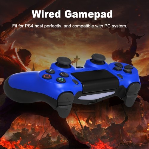 

PS4 Dual Rocker Wired Game Controller USB Joystick Handle Gamepad