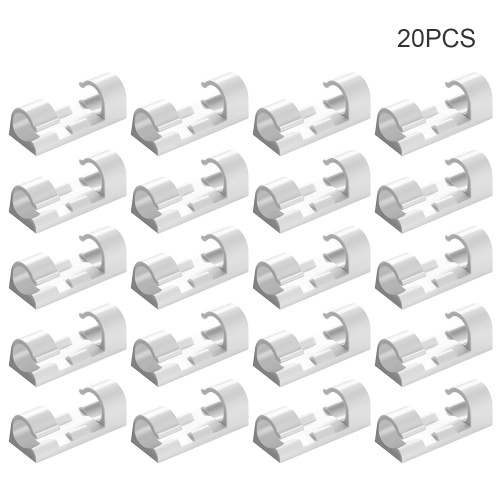 

20Pcs Self-Adhesive Cable Clips Office Home Use Wire Desktop Organizer Charging Cord Holder Management