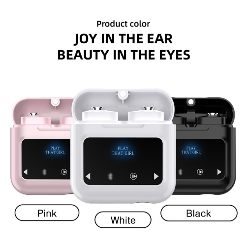 

N18 BT5.0 Earbuds True Wireless Headphones with Mic Noise Isolation Fast Pairing In-ear Headset Sports Headset Charging Box Touch Control MP3 Music Player with Display Support TF Card