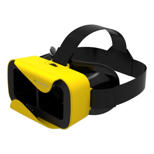 VR shinecon3.0 Xiao Cang Realidade Virtual Óculos 3D VR Box Headset de filmes em 3D Jogo Óculos Head-Mounted por 4,7 a 6,0 polegadas Android iOS Smart Phones amarelos