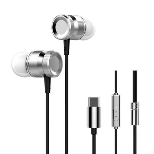 USB Typ-c In-Ear verdrahtete Metall Kopfhörer Headset Typ C Kopfhörer Ohrhörer In-Line-Steuerung w / Mic für Xiaomi 6 Hinweis 3 MIX 2 LeTV LeEco Le 2 3 Smartisan Pro Pro 2 Gold