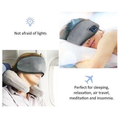 

Wireless Stereo BT Earphone Sleep Mask Soft Earphones Support Handsfree Sleeping Eye Mask