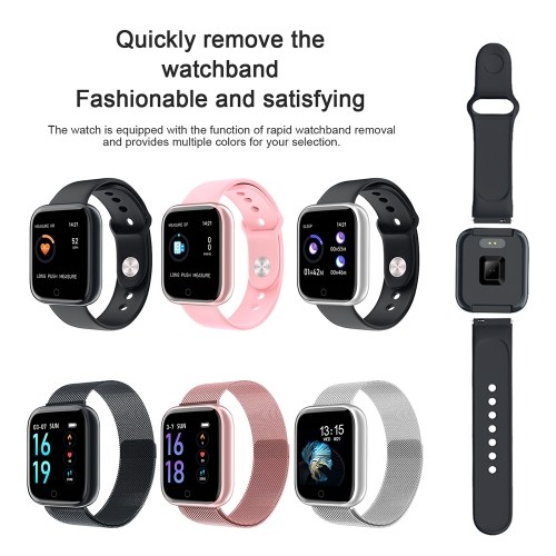 

T80S Intelligent Watch Men and Women Body Temperature Heart Rate Monitor Fitness Wristband Sport Smart watch