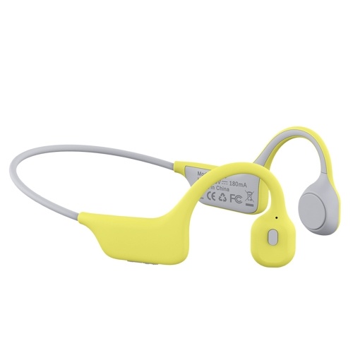 

Open-Ear Sports Headset BT 5.0 Bone Conduction Lightweight Headphone Sweat Resistant Ear Hanging Wireless Earphone, Black