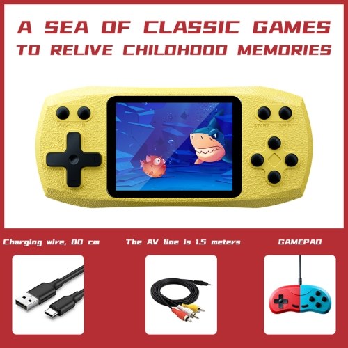 G620 3.0 Inch Full-color Screen Handheld Game Console With 500 Retro Game Portable Game Consoles 1000mAh Rechargeable Battery
G620 3.0 Inch Full-color Screen Handheld Game Console With 500 Retro Game Portable Game Consoles 1000mAh Rechargeable Battery
