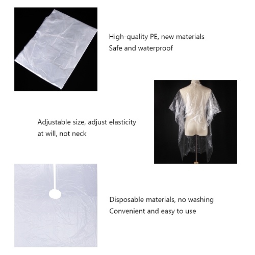 

50PCS Disposable Waterproof Hair Salon Capes Haircut Apron Salon Shampoo Cape Salon Gown for Barbershop