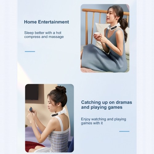 Cervical Spine Massager Strength Adjustment USB Rechargeable Intelligent Pulse Heating Neck Massager Neck Care