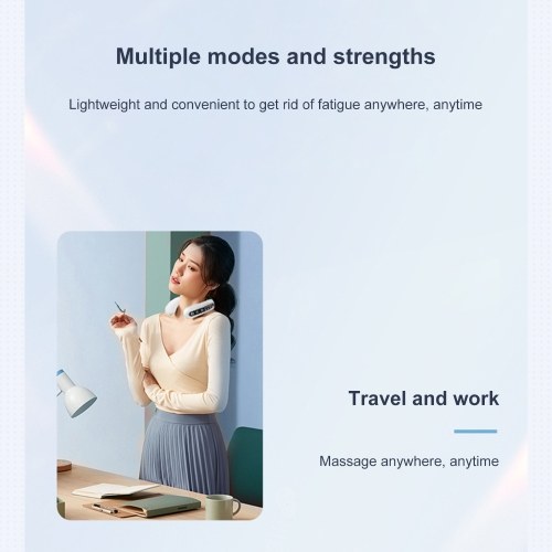 Cervical Spine Massager Strength Adjustment USB Rechargeable Intelligent Pulse Heating Neck Massager Neck Care