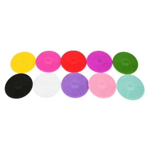 

Makeup Brush Cleaning Mat Silicone Cosmetic Brush Washing Pad Brush Scrubber with Back Suction Cup