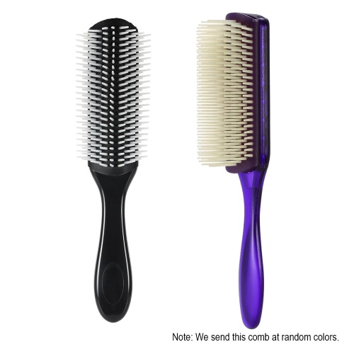 1Pc Hair Comb 9 Row Airbag Brush Anti-static Hairbrush Nylon Pins Scalp Massage Dentangling Brush Random Colors Men Hairdressing C