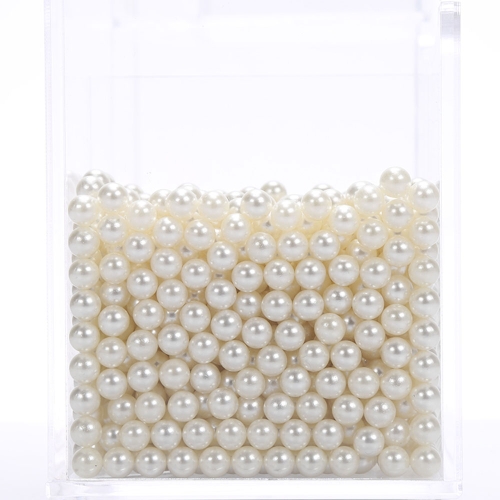 

8mm Acrylic Pearl White Loose Pearl Beads for Vase Fillers Jewelry Making Decoration Tool (Approx 1800pcs)