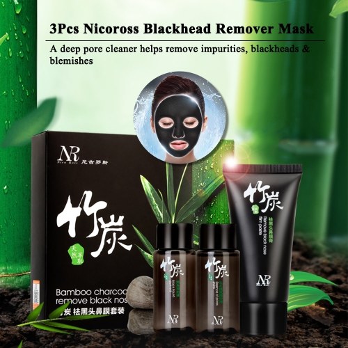 

3Pcs Nicoross Blackhead Remover Mask Blackhead Peel Off Mask Face Mask Blackhead Mask Black Mask Deep Cleaning Facial Mask For Face Nose