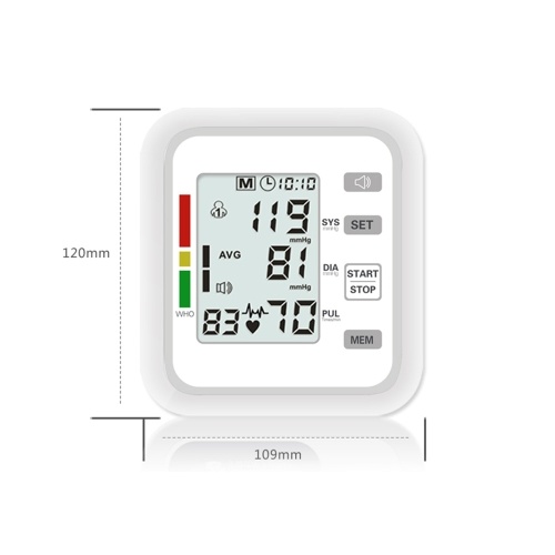 

Upper Arm Style Automatic Electronic Blood Pressure Monitor with Large LCD Display Digital Intelligent Blood Pressure Meter Measurement Tool