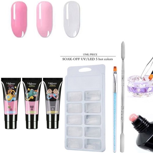 

Acrylic Gel Nail Quick-drying Phototherapy Glue Multicolor 3PCS Extension Glue 15ml Set