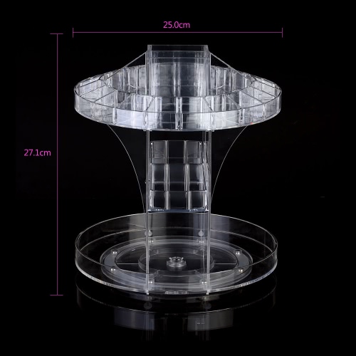 

Cosmetic Display Storage Box for Women Accessories Makeup Organizer 360 degree Rotating Hold up to 200 Items DIY