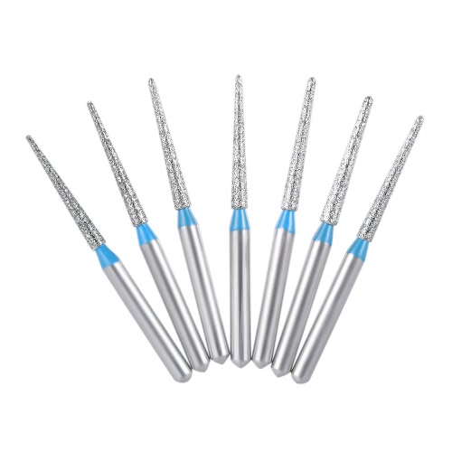 50Pcs Dental Diamond Burs Drill Dental Высокоскоростные инструменты для полировки и сглаживания зубьев