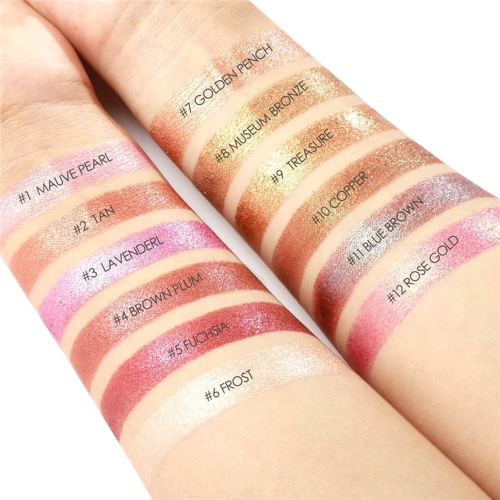 

FOCALLURE 1Pc Eyeshadow Glitter Powder Eye Shadow Shimmer Loose Pigment Powder Eye Lip Cosmetic 12 Optional Colors