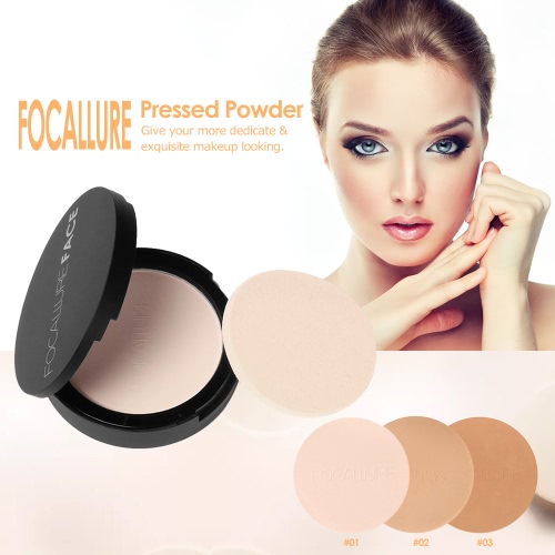 

FOCALLURE Pressed Powder Facial Makeup Finishing Powder Palette Highlighter Shimmer Brighten Cosmetic Foundation Powder