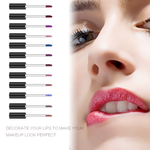 

ALIVER Long Lasting Waterproof Lipstick Matte Gloss Sparkling Shades