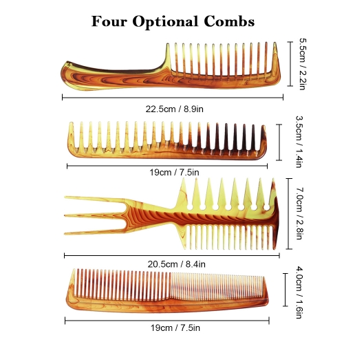 

Hair Comb Salon Hair Cutting Styling Comb Wide Teeth Tail Comb Anti-Static Hairdressing Brush