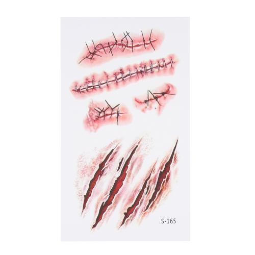 

Временные наклейки наклейки татуировки Террор Хэллоуин Цветы Pattern Eyes Face Stickers Makeup Stage