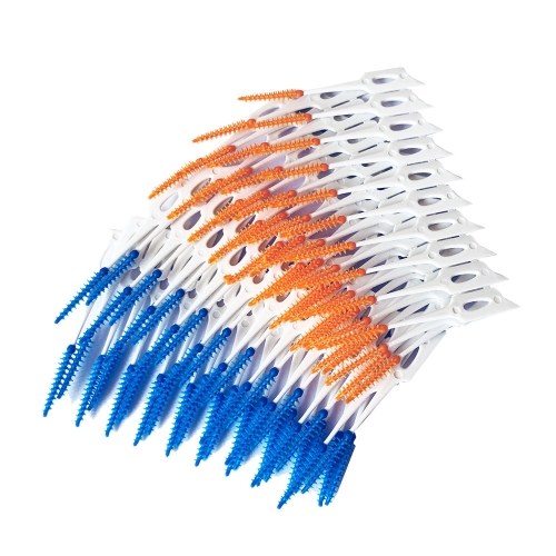 

80Pcs / Box Dental Floss Interdental Brush Зубная палочка Зубочистка Мягкий силиконовый зуб для зубов Уход за полостью рта