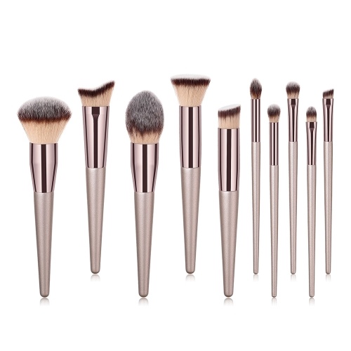 

Professional 10Pcs Makeup Brush Set Powder Foundation Brush Eyebrow Eyeshadow Cosmetic Make Up Tools Toiletry Kit for Women Girl