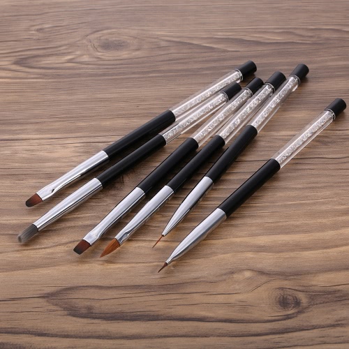 

1шт Nail Art Pen Shading Brush Nail Тень Кисть Нейлон Щетка для волос Белый Rhinestone акриловые ручки рейсфедером ногтя DIY Инстр