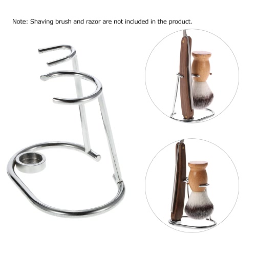

Shaving Holder Stand for Shaving Razor Brush Bowl Stainless Steel Shaving Tool Organizer
