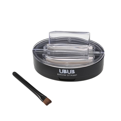 

UBUB бровей Stamp Powder Eye Brow прямое United Enhancer с 1 пар бровей печати Кисть Зеркало # 1 Серый