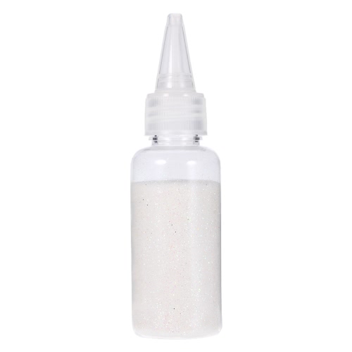 1 Flasche Nagel Glitzer Powder Shining Nail Dekoration Pulver Nail Art Schimmer DIY Nail Painting Powder Light White