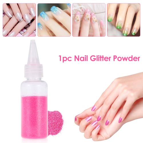 

1 Bottle Nail Glitter Powder Shining Nail Decoration Powder Nail Art Shimmer DIY Nail Painting Powder Light White