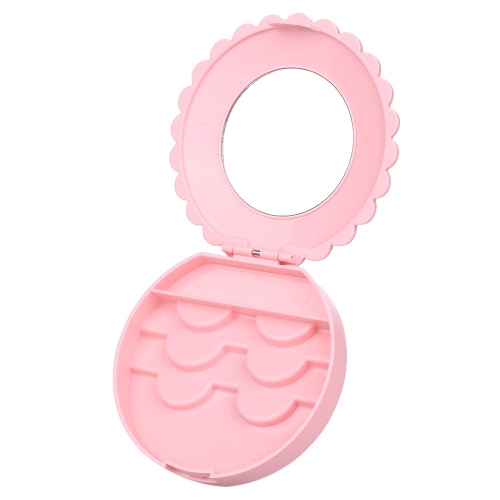 

False Eyelashes Storage Case Makeup Cosmetic Mirror Case Three Tier Box False Eyelashes Travel Carry Box with Mirror