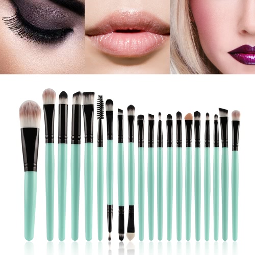 

20PCS Professional Eye Shadow Foundation Кисти для губ для губ Макияж для кисточек Набор туалетных принадлежностей Комплект шерсти