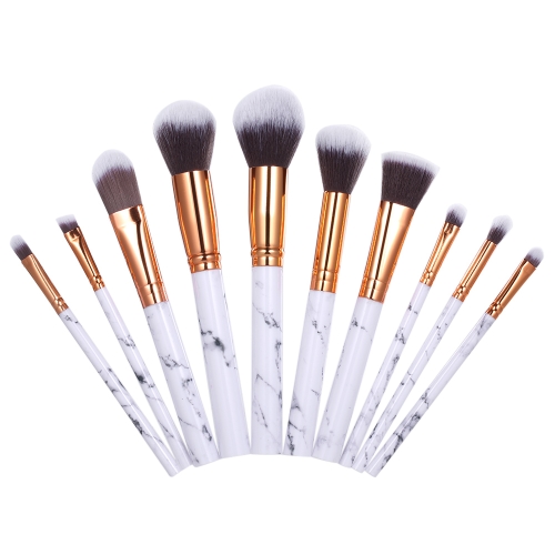 10Pcs Makeup Brush Set Powder Foundation Sombra de olhos Lip Brush Kit Nylon Hair Cosmetic Brushes Maquiagem Ferramentas