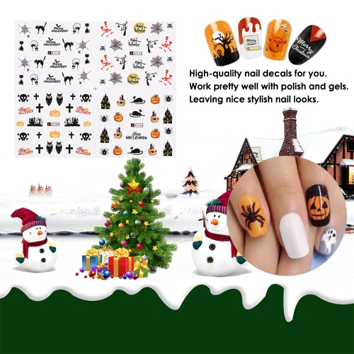 

1 pc/12 sets Nail Manicure Decals Christmas Stickers Set Nail Art DIY Tools